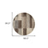 12' Beige Slate Gray And Brown Patchwork Runner Rug